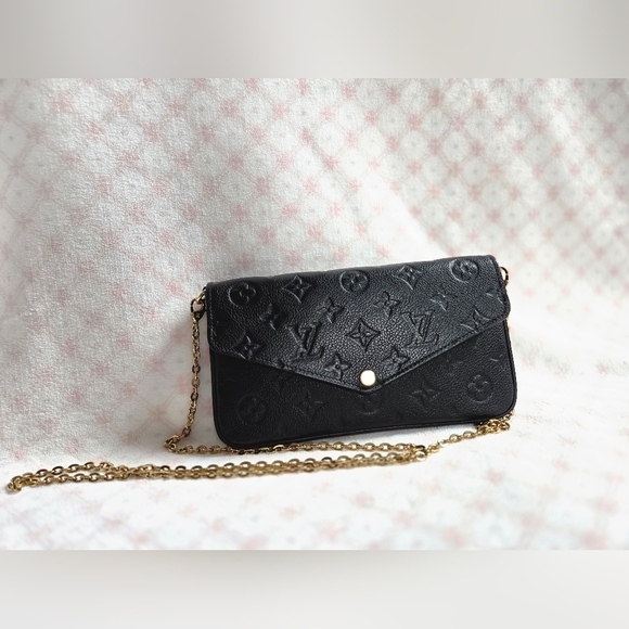 Louis Vuitton Félicie Pochette – Black Empreinte Leather, 100% Authentic - Picture 3 of 8